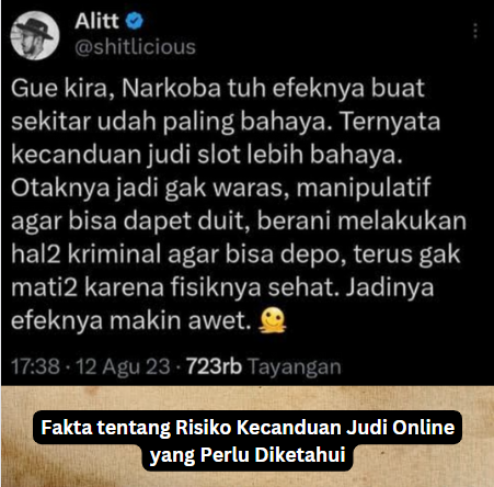 Fakta tentang Risiko Kecanduan Judi Online yang Perlu Diketahui